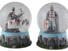 Glob de zapada cu cavaler Cruciat 8 cm